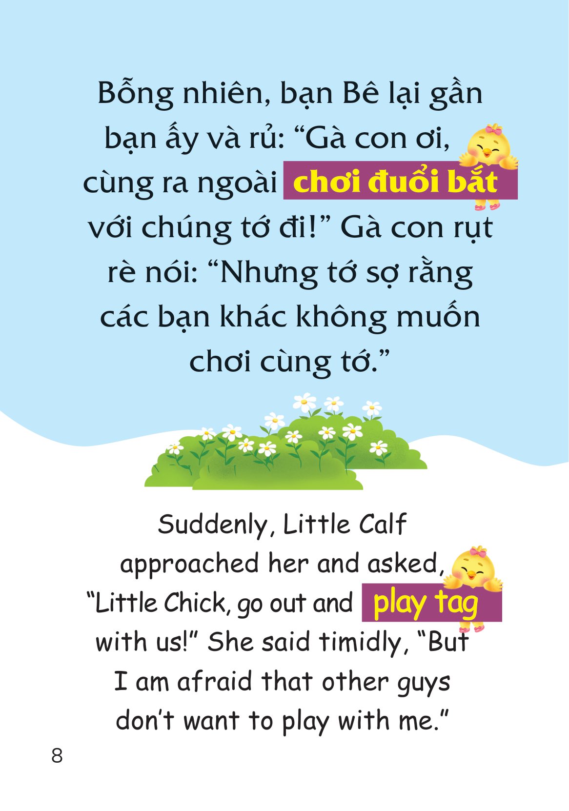 truyện tranh song ngữ việt-anh cho bé - thân thiện hòa đồng, vun trồng tình bạn - being open and sociable, you will have good friends