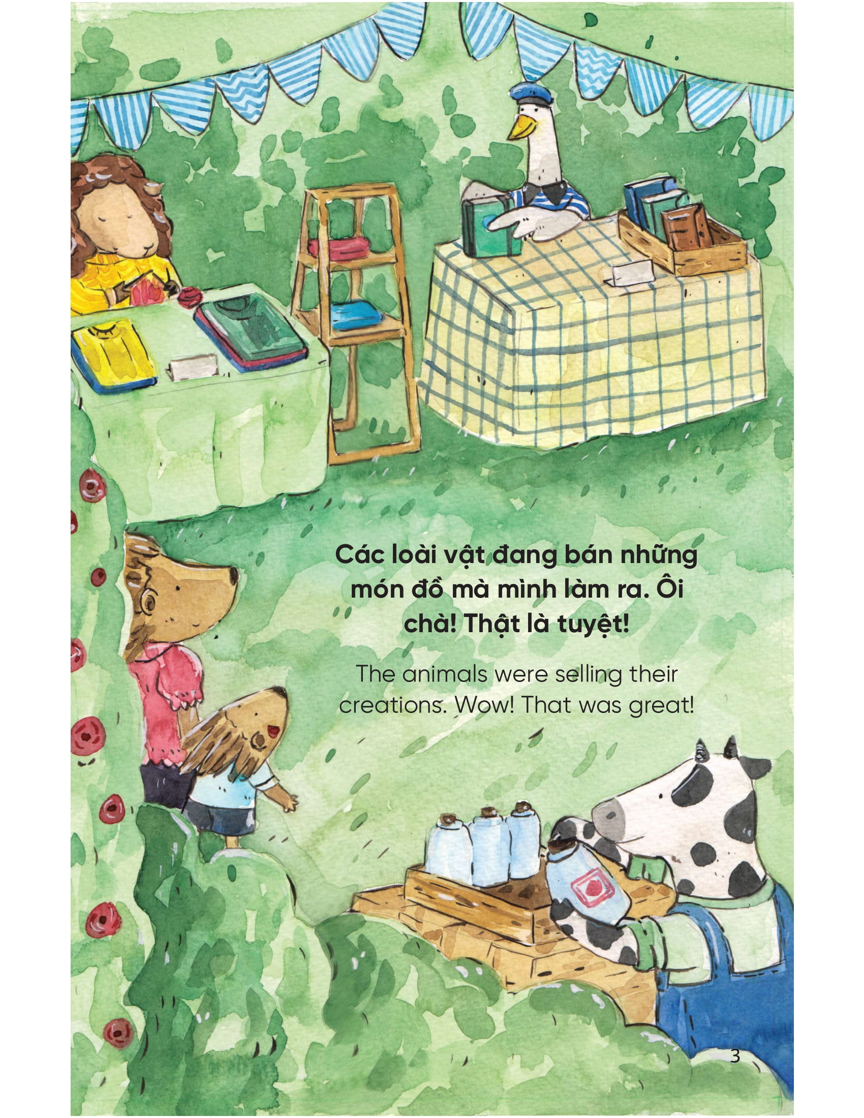 truyện tranh song ngữ việt - anh dành cho trẻ em - cùng học cư xử tốt - bé học cư xử thân thiện, niềm nở - being friendly