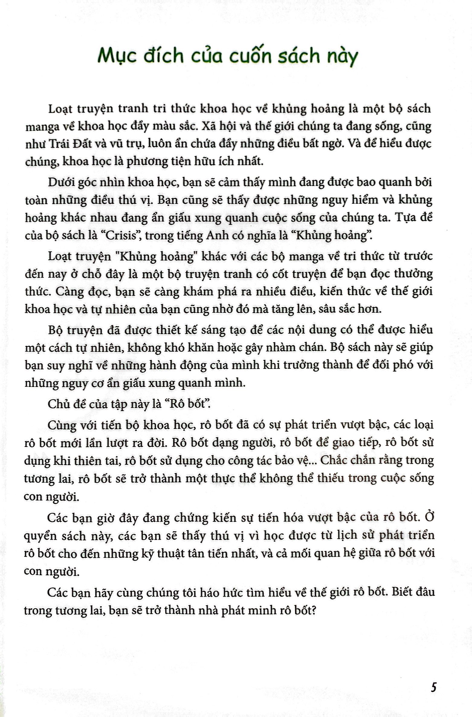 truyện tranh tri thức khoa học - khủng hoảng robot