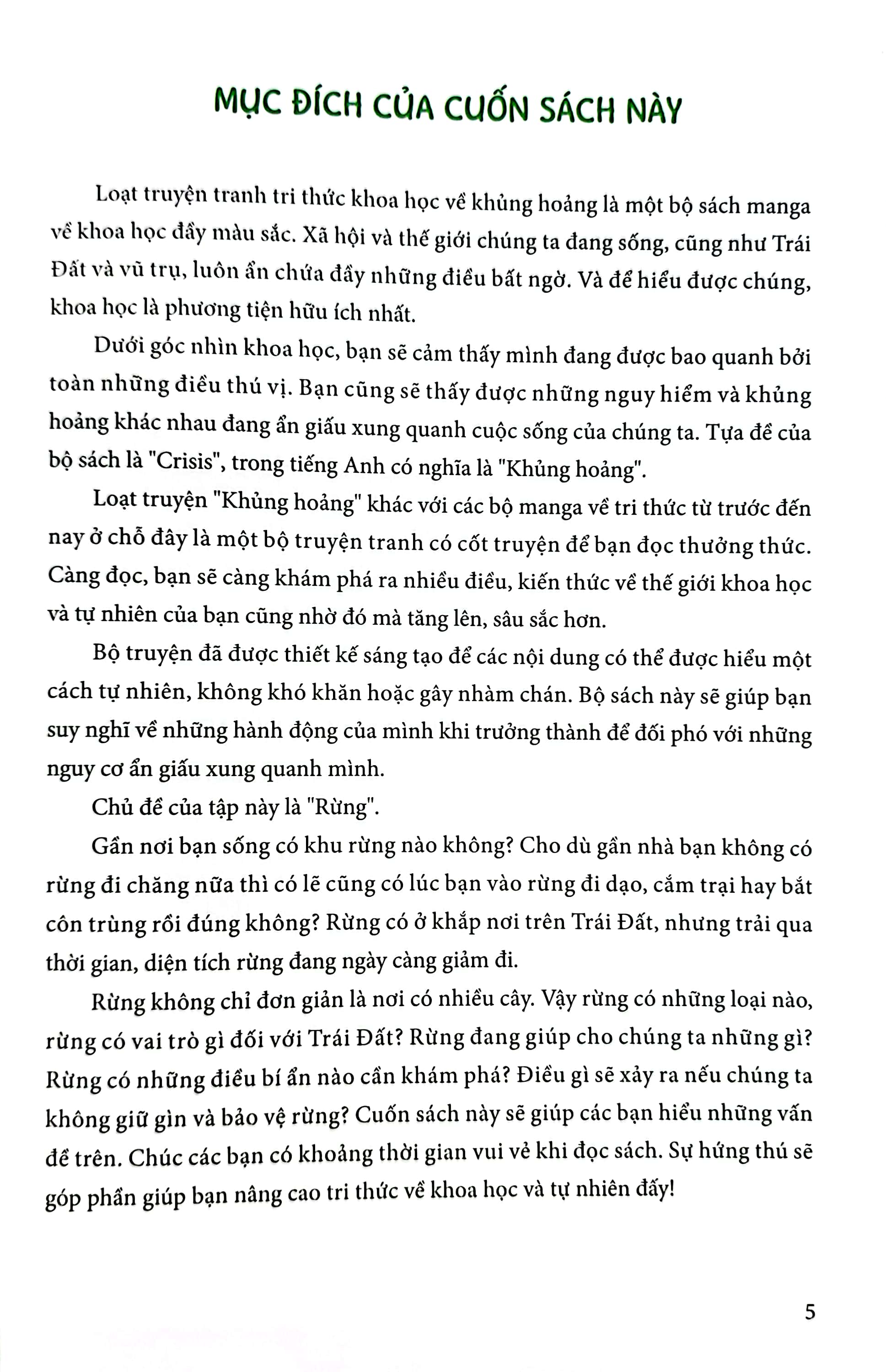 truyện tranh tri thức khoa học - khủng hoảng rừng