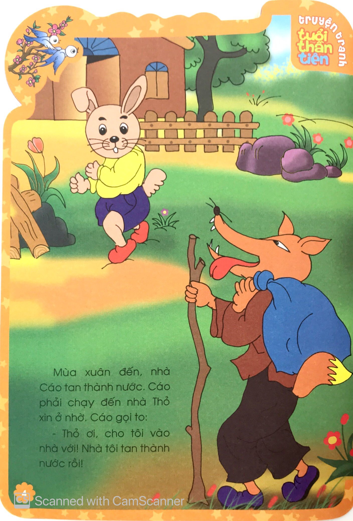 truyện tranh tuổi thần tiên - cáo, thỏ và gà trống