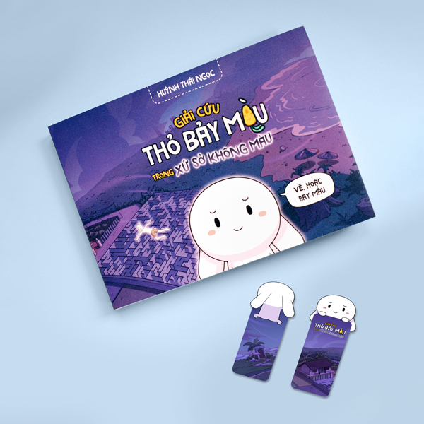 Truyện Tranh Tương Tác - Giải Cứu Thỏ Bảy Màu Trong Xứ Sở Không Màu - Bản Sưu Tầm - Bìa Cứng - Tặng Kèm 1 Hộp Đựng Có Chữ Ký Của Tác Giả + 1 Bookmark + 1 Bìa Áo Ngoài 2 Mặt + 1 Standee Giấy + 3 Sticker Holo + 2 Sticker Nhựa + 3 Huy Hiệu Có Chữ Ký Tác Giả