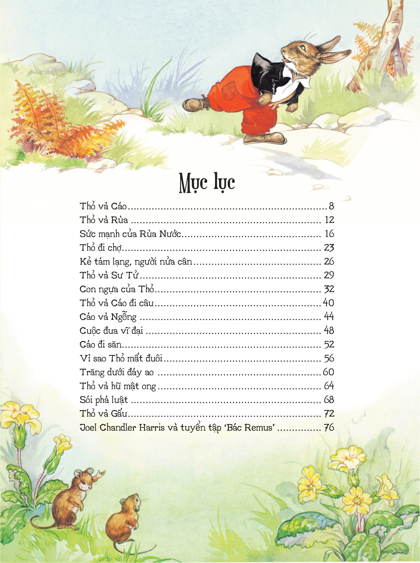 truyện về chú thỏ mưu mẹo - bìa cứng