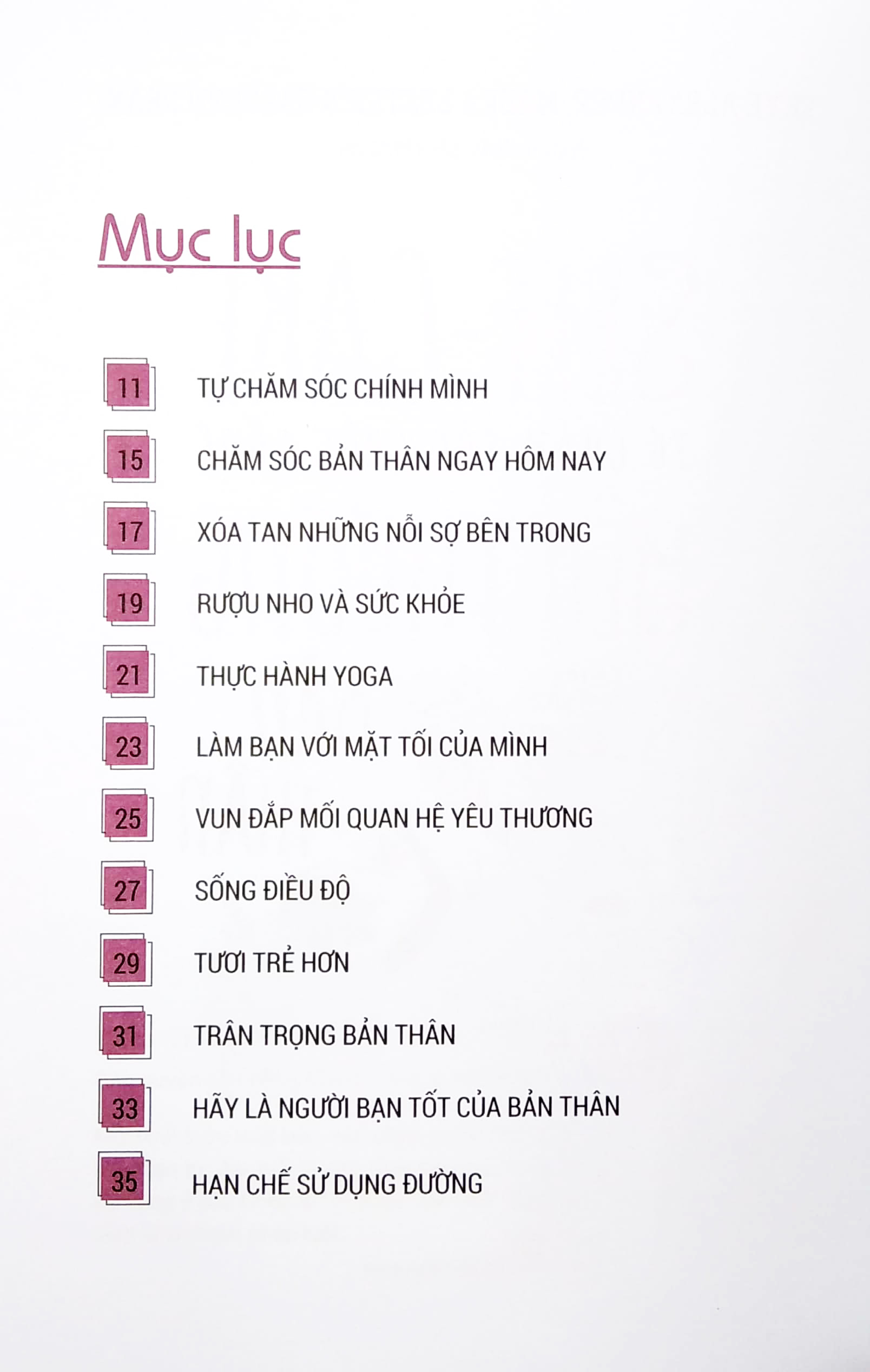 tự chăm sóc cuộc sống - yêu thương bản thân