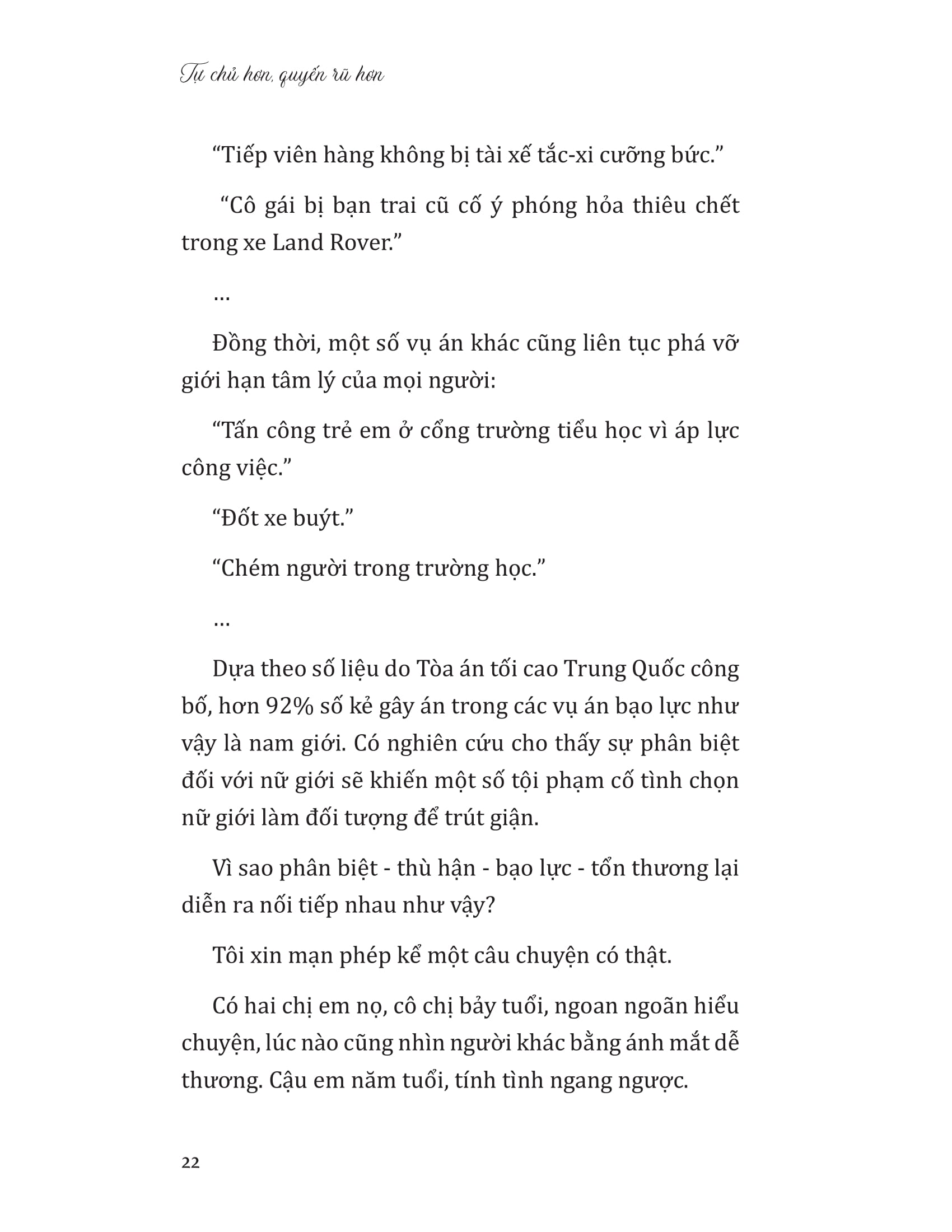 tự chủ hơn quyến rũ hơn