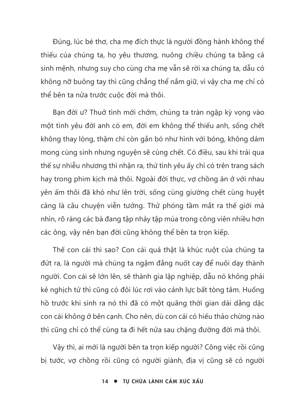 tự chữa lành cảm xúc xấu