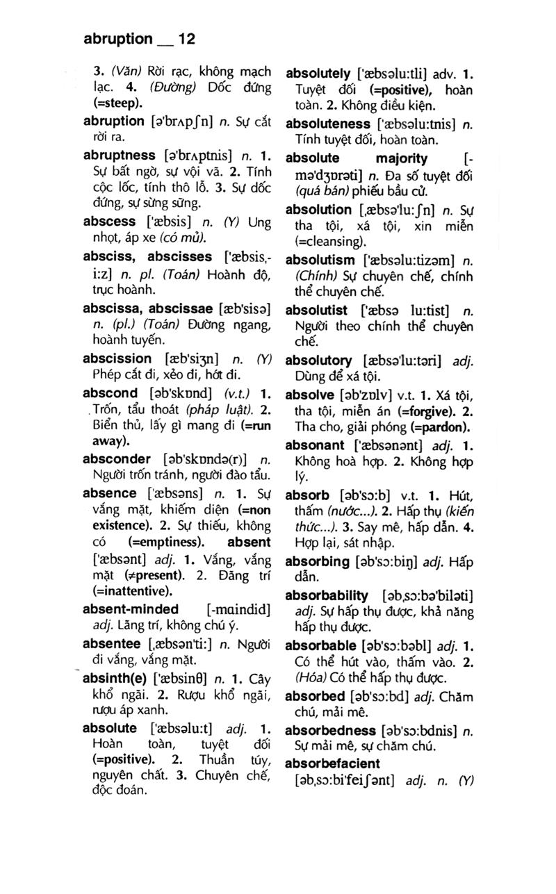 từ điển anh - việt 340.000 mục từ và định nghĩa (tái bản 2022) (bìa cứng)