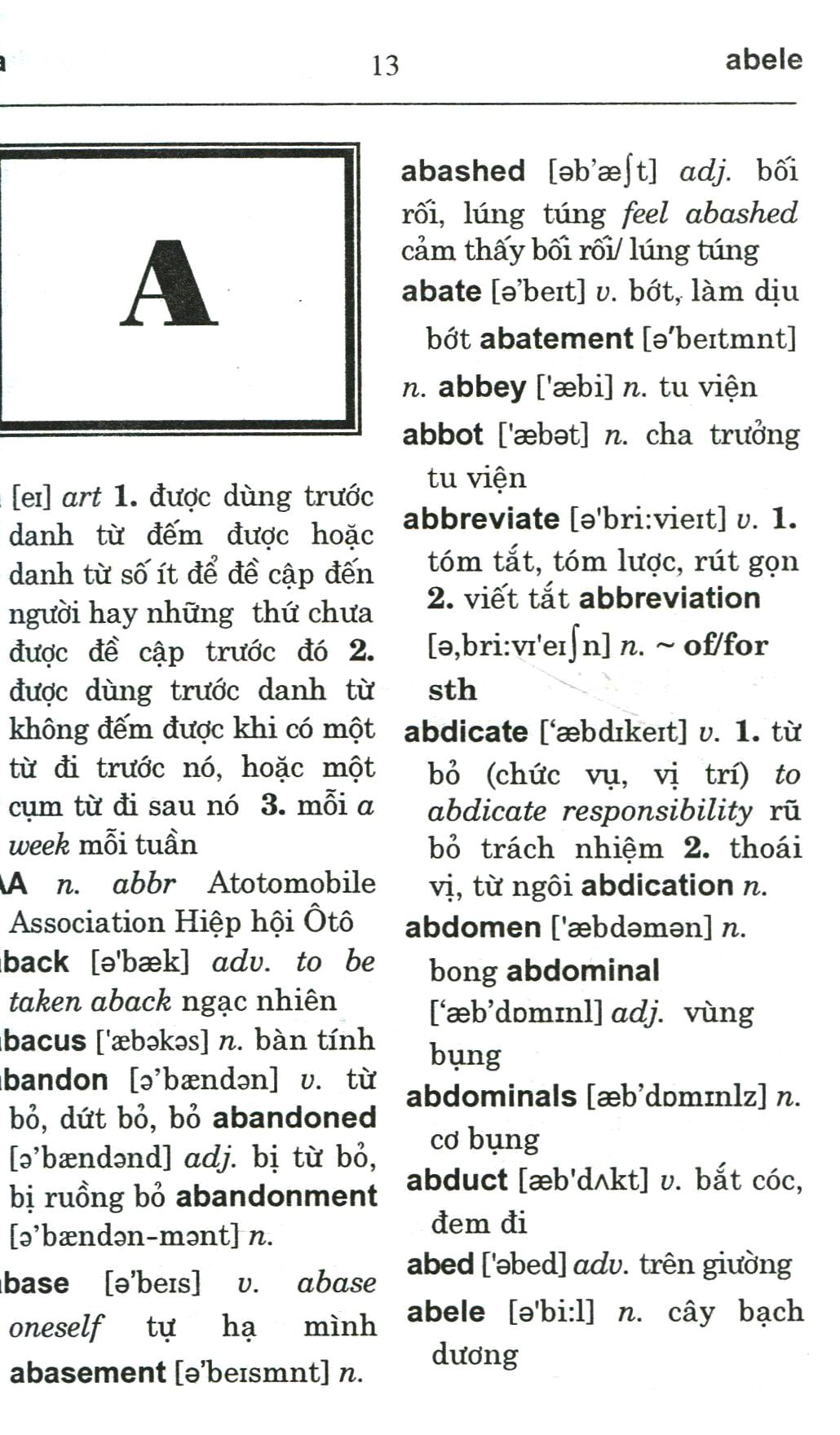 từ điển anh-viêt dành cho học sinh trung học phổ thông (170.000 từ) (tái bản 2023)