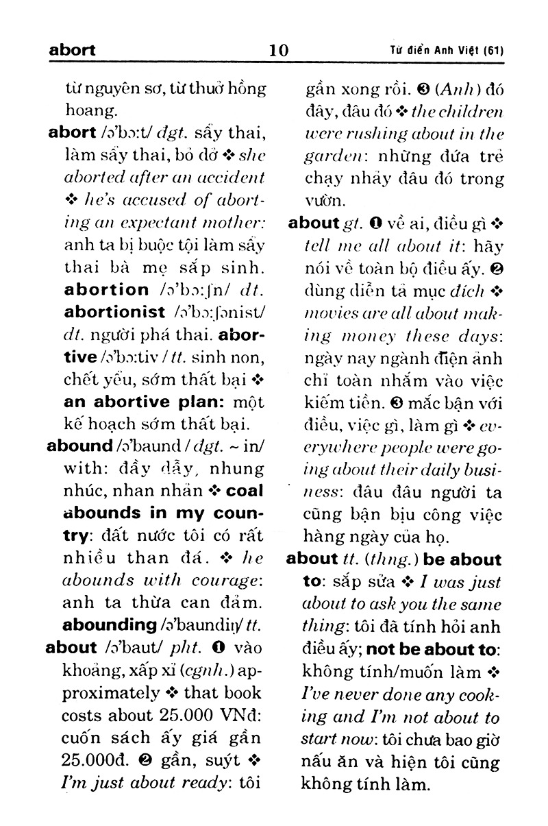 từ điển anh - việt (khoảng 61.000 từ)