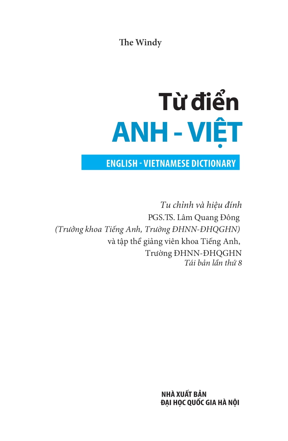 Tu Dien Anh-Viet (Tai Ban 2025)