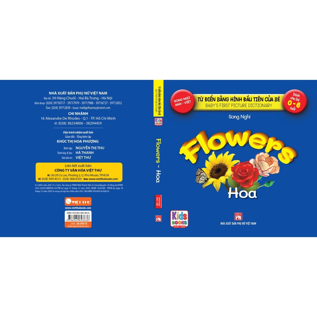 từ điển bằng hình đầu tiên của bé - flowers - hoa
