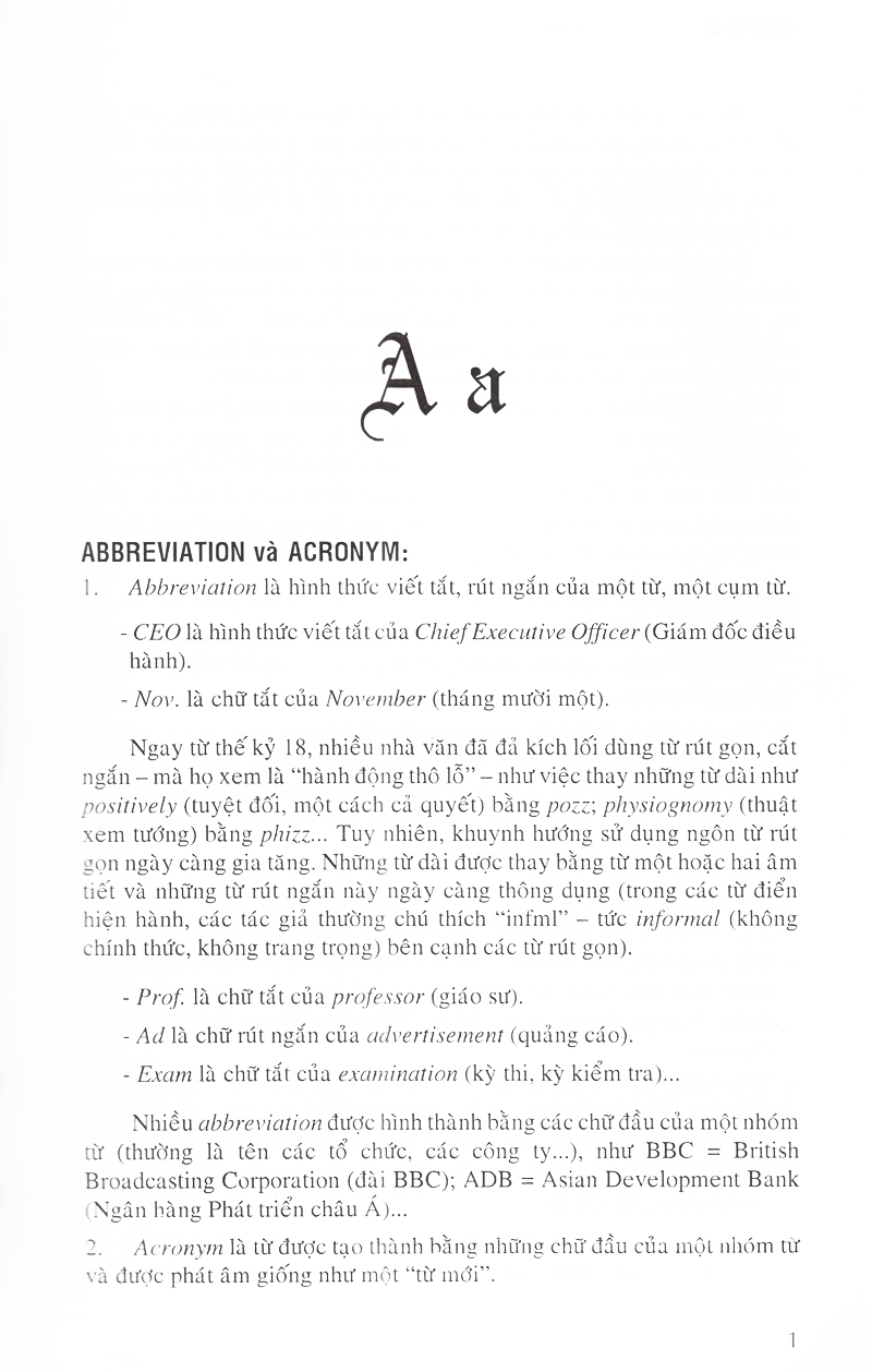 từ điển cách dùng tiếng anh