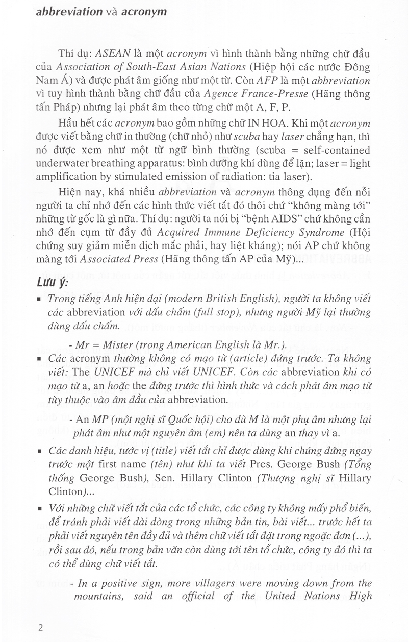 từ điển cách dùng tiếng anh