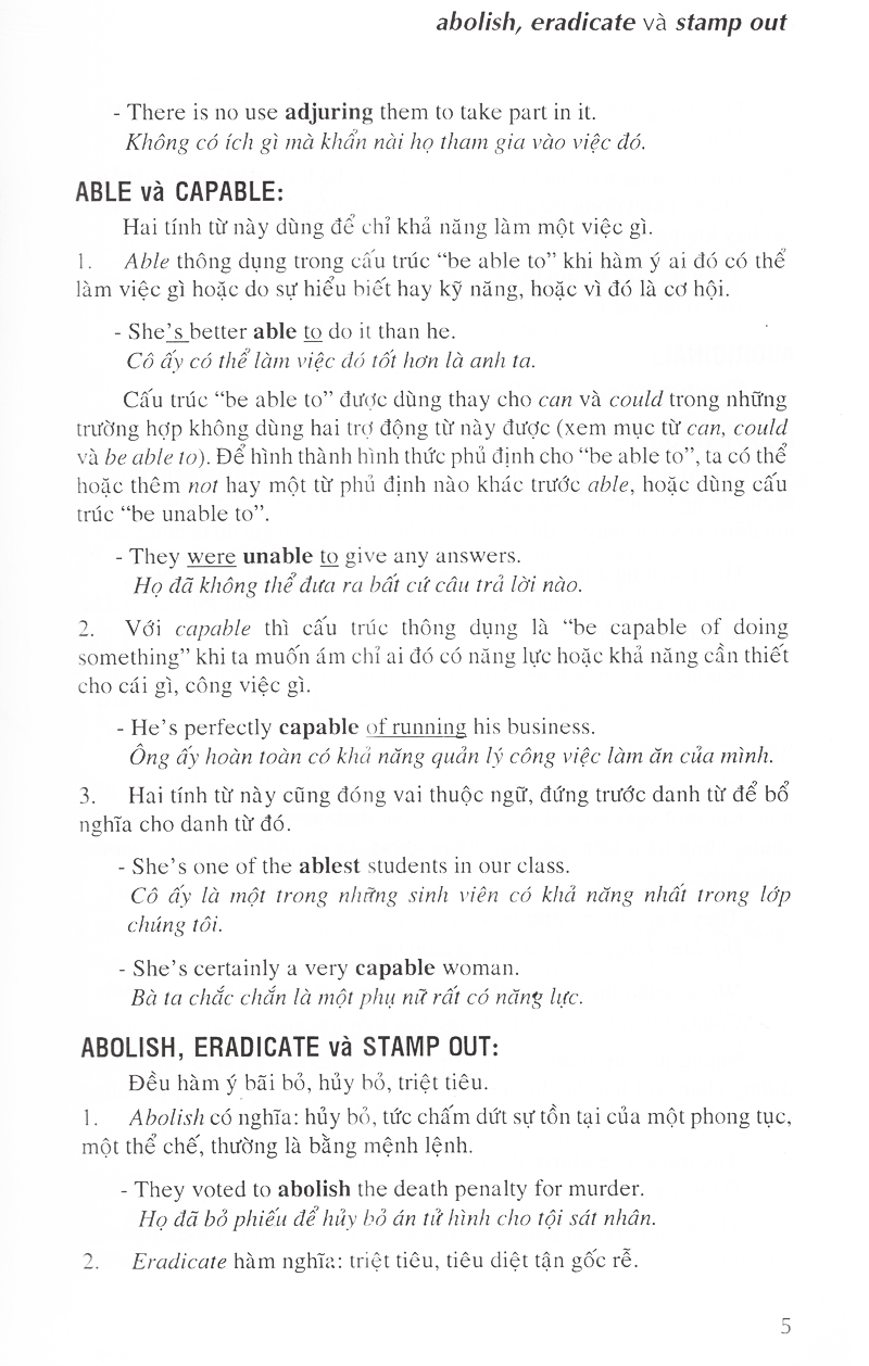 từ điển cách dùng tiếng anh