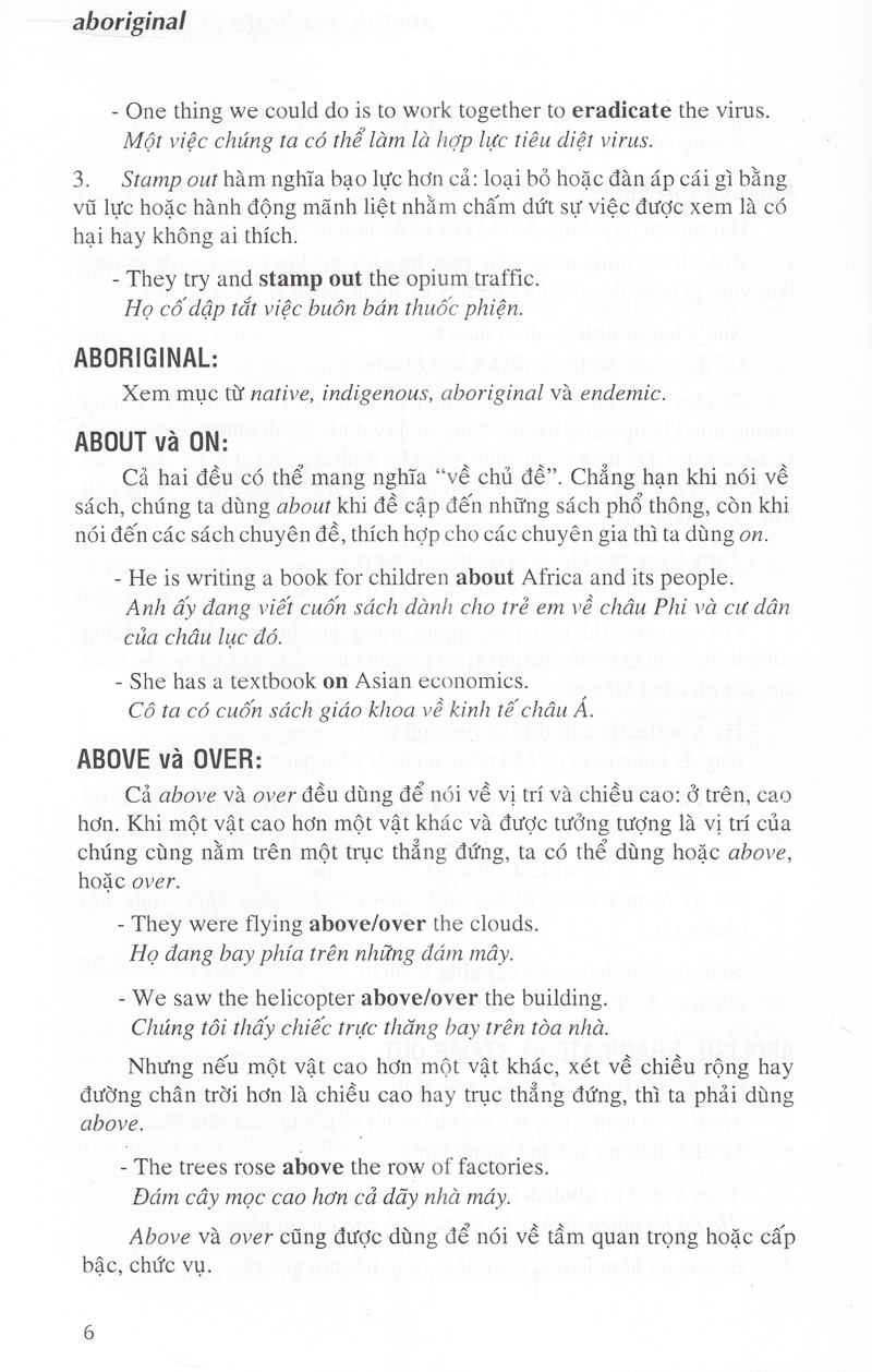 từ điển cách dùng tiếng anh