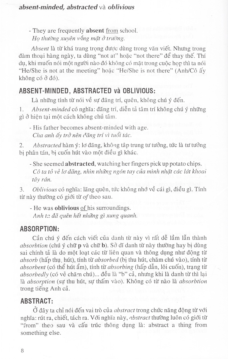 từ điển cách dùng tiếng anh