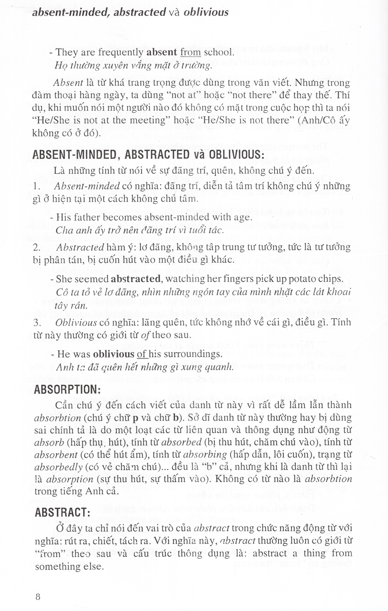 từ điển cách dùng tiếng anh