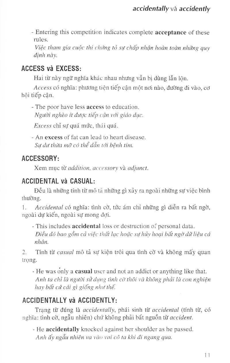 từ điển cách dùng tiếng anh