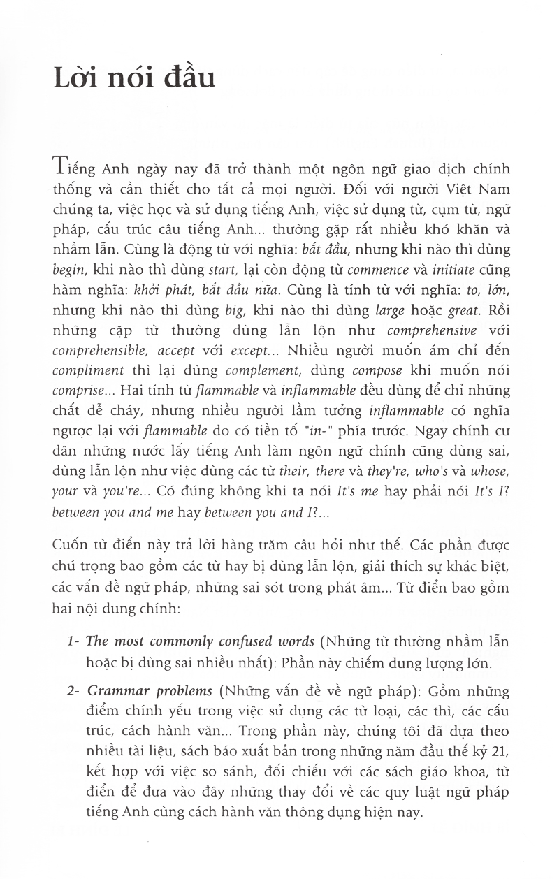 từ điển cách dùng tiếng anh