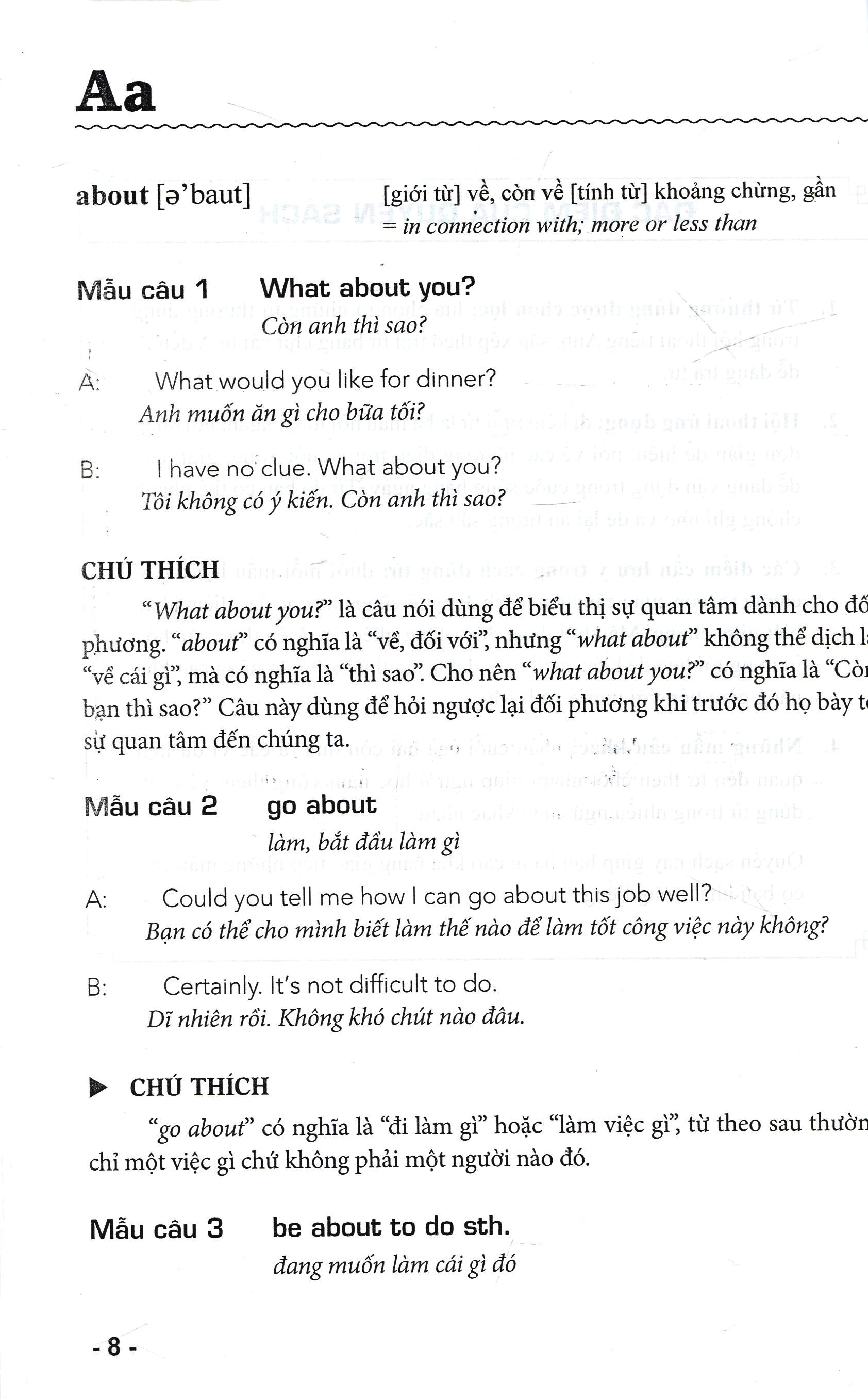 từ điển mẫu câu đàm thoại tiếng anh phổ biến