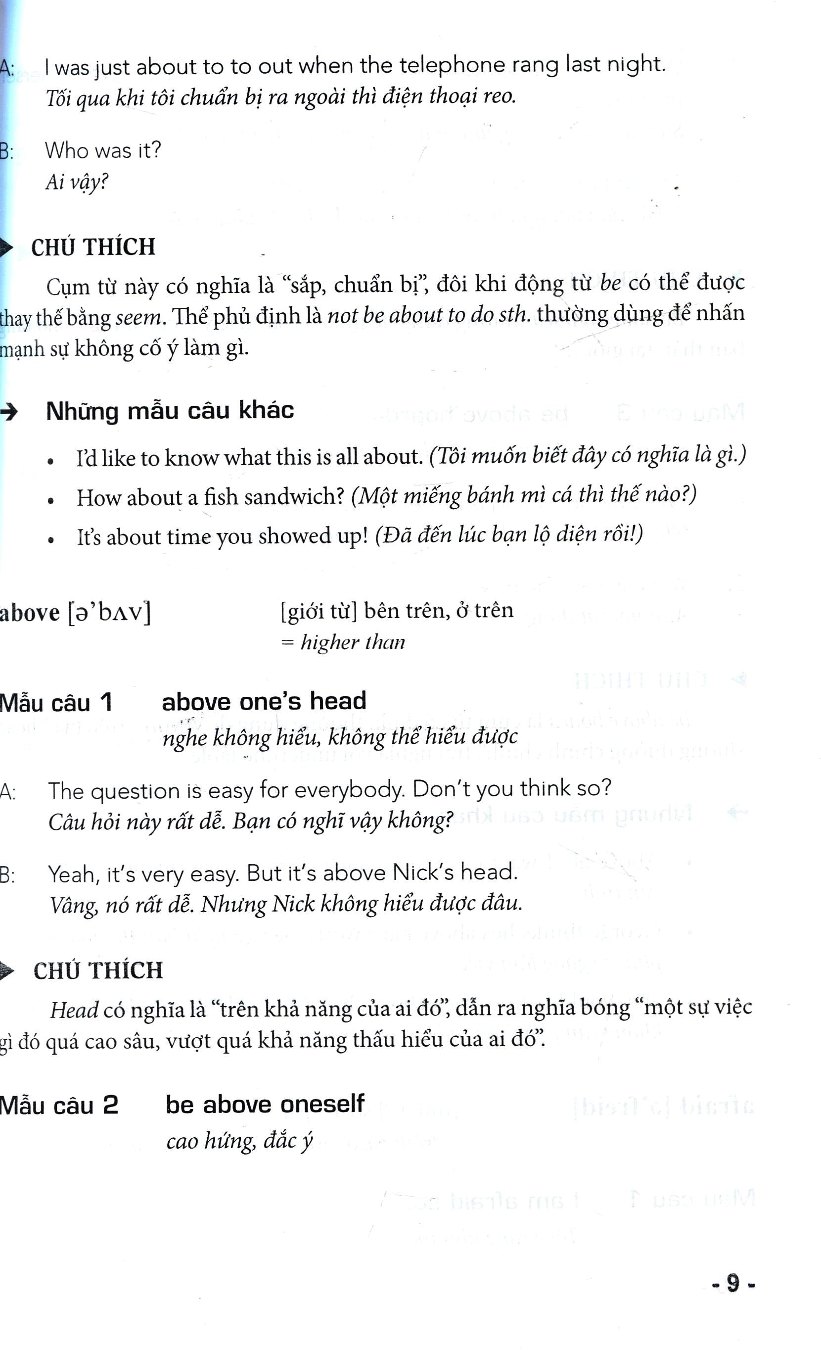 từ điển mẫu câu đàm thoại tiếng anh phổ biến