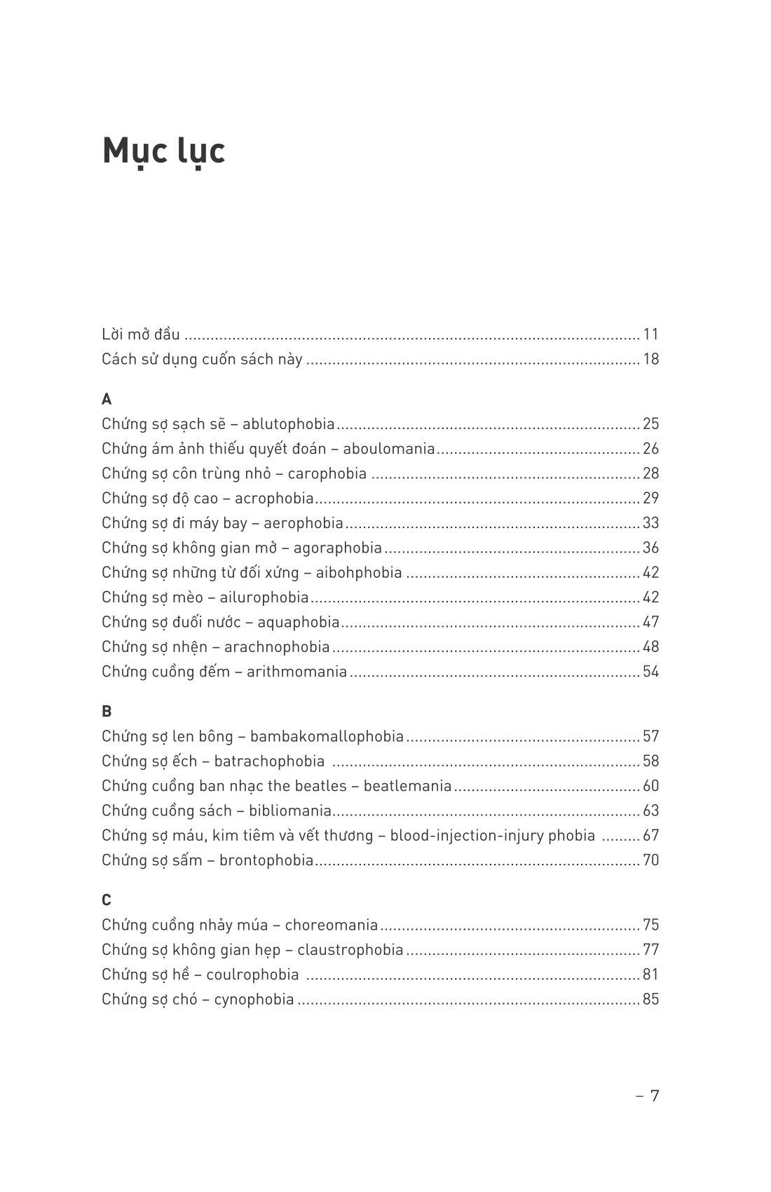 từ điển những nỗi sợ hãi và cuồng loạn - nguồn gốc của 99 ám ảnh phổ biến