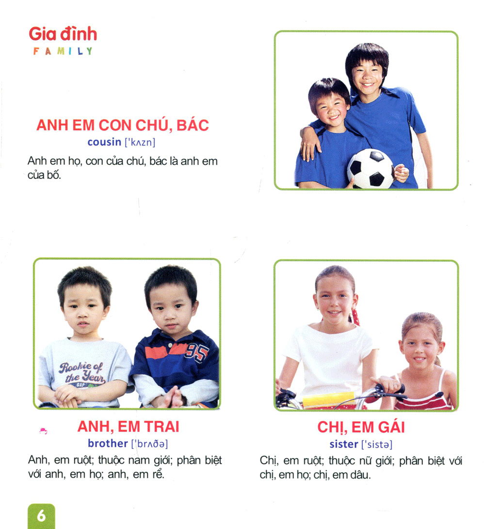 từ điển tranh dành cho thiếu nhi - gia đình, hoạt động, cảm xúc