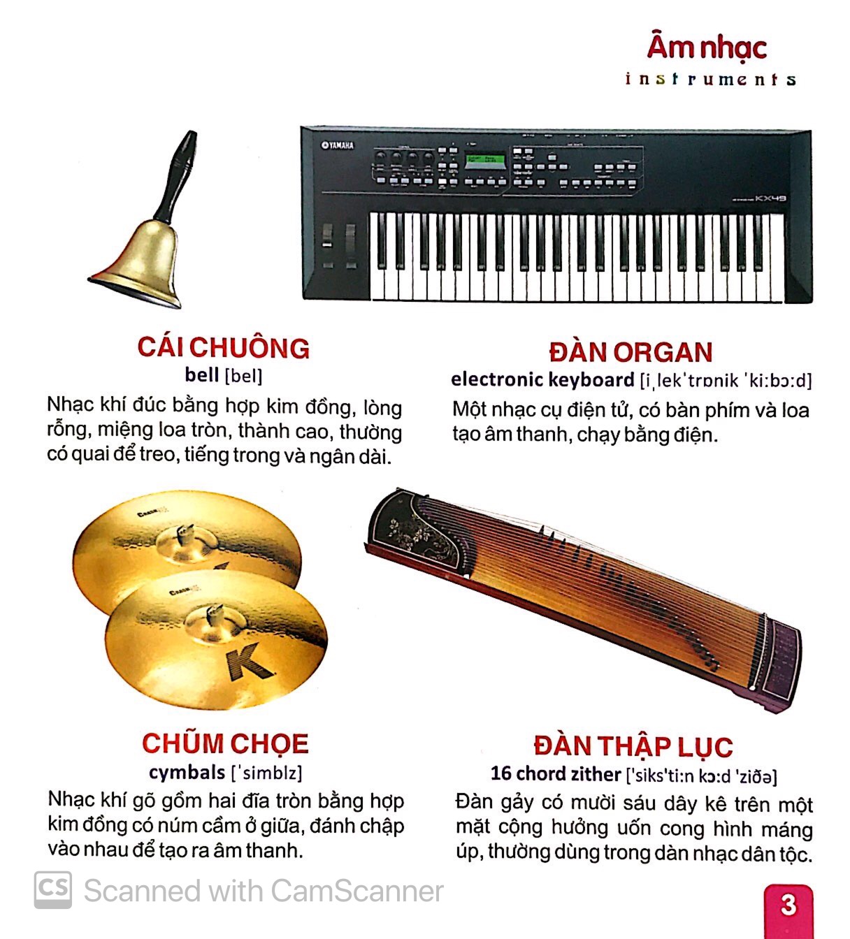 từ điển tranh dành cho thiếu nhi - giao thông, thể thao, âm nhạc