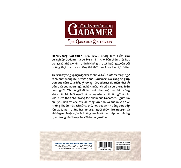 từ điển triết học tây phương - từ điển triết học gadamer - the gadamer dictionary