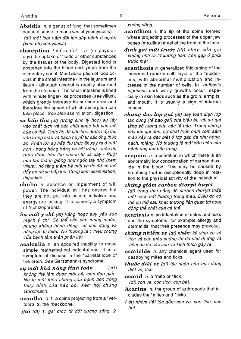 từ điển y học anh việt