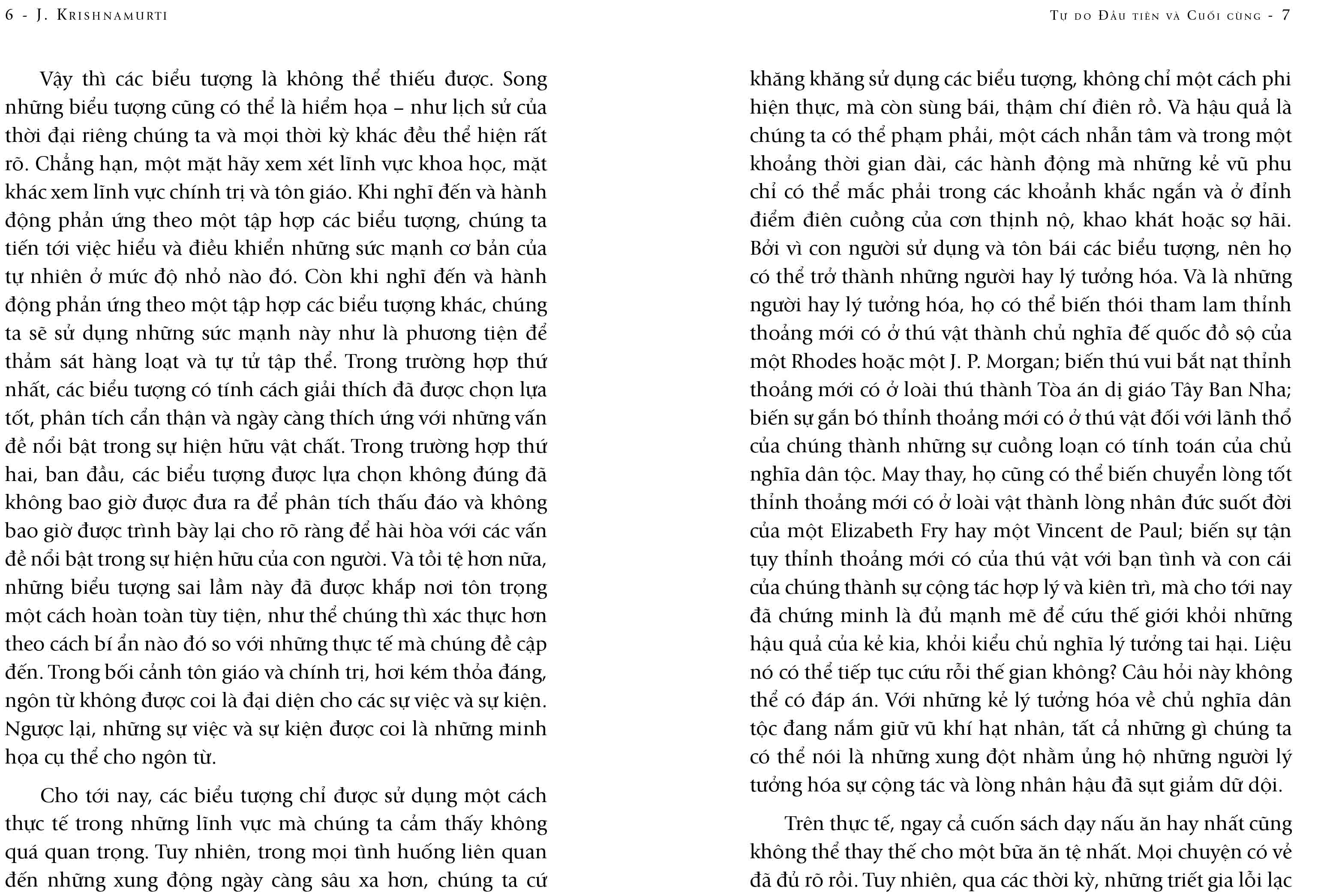 tự do đầu tiên và cuối cùng - the first and last freedom