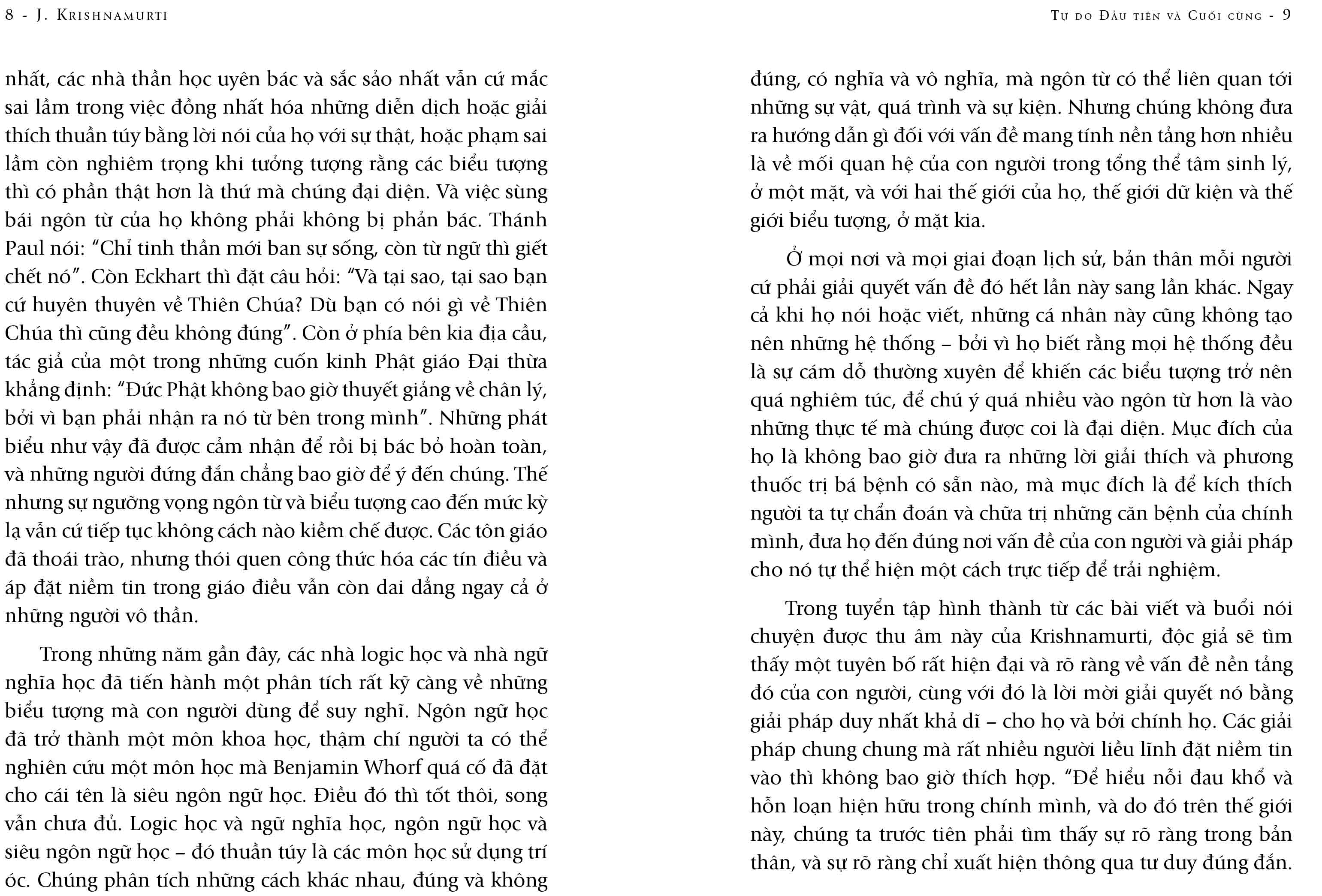 tự do đầu tiên và cuối cùng - the first and last freedom