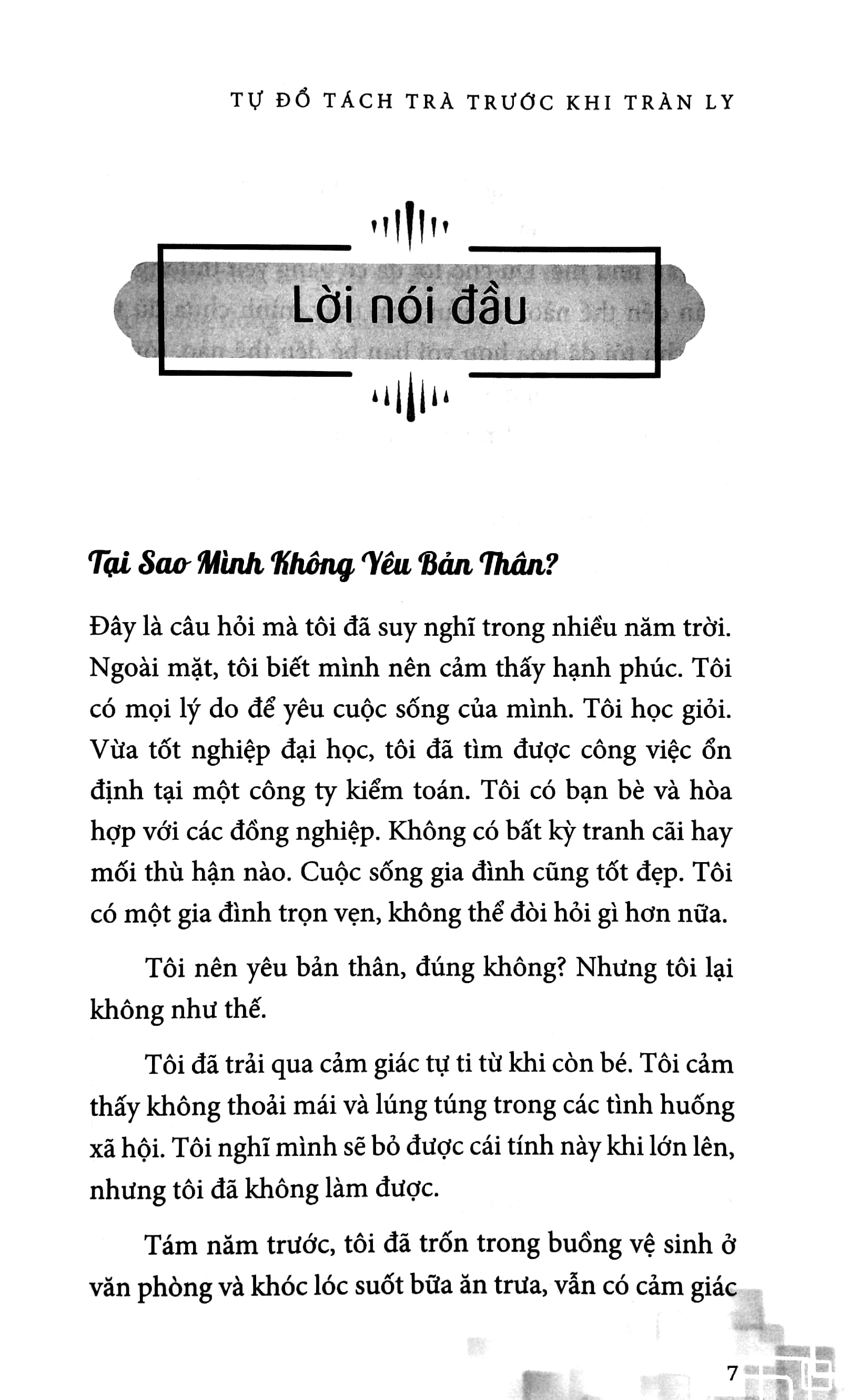 tự đổ tách trà trước khi tràn ly