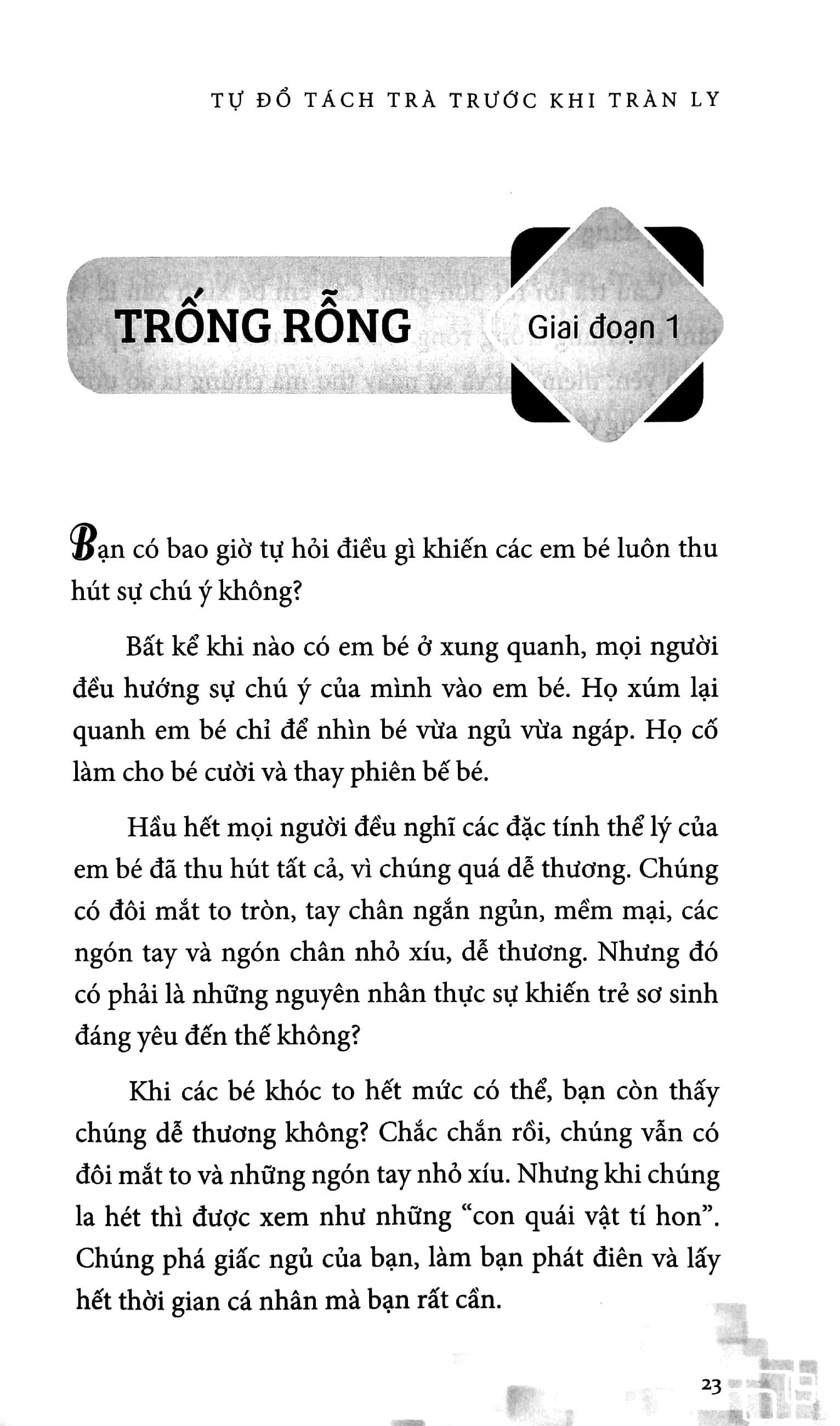 tự đổ tách trà trước khi tràn ly