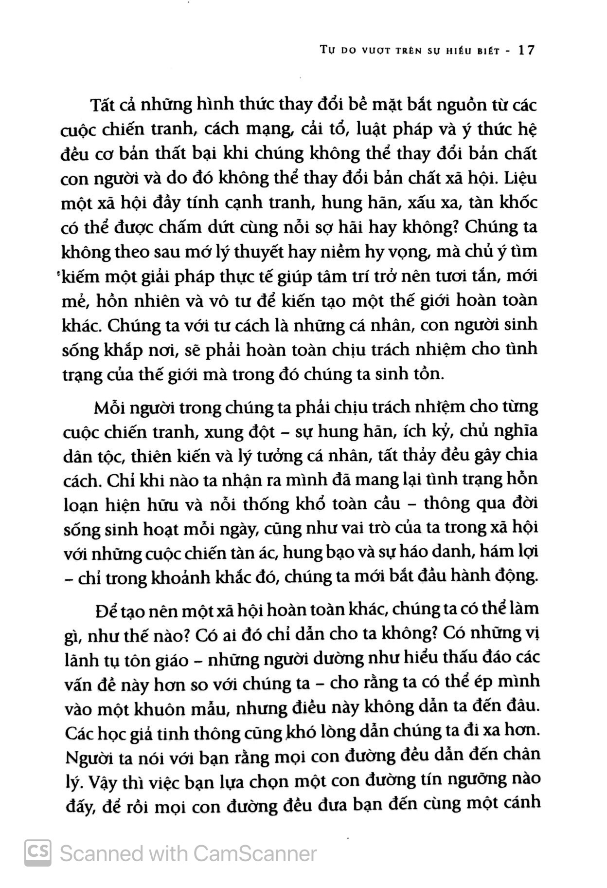 tự do vượt trên sự hiểu biết