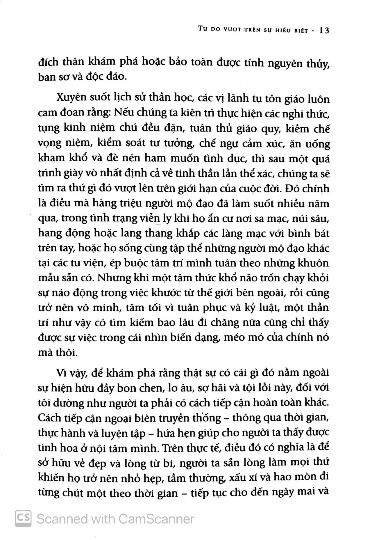 tự do vượt trên sự hiểu biết