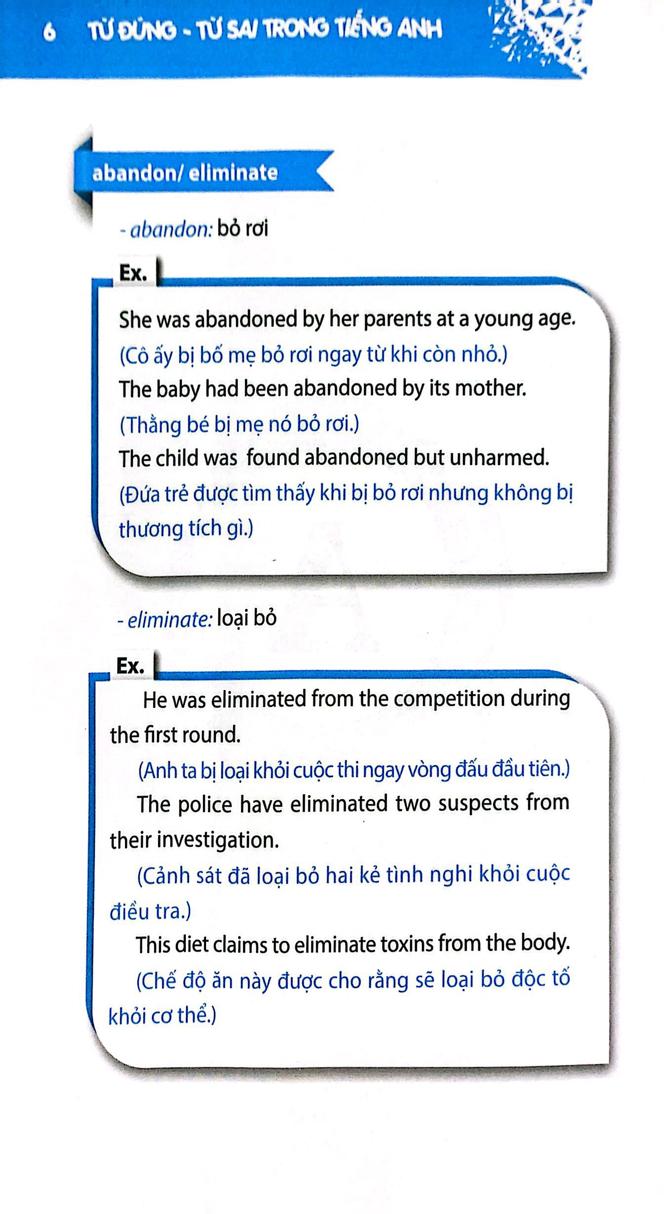 từ đúng từ sai trong tiếng anh