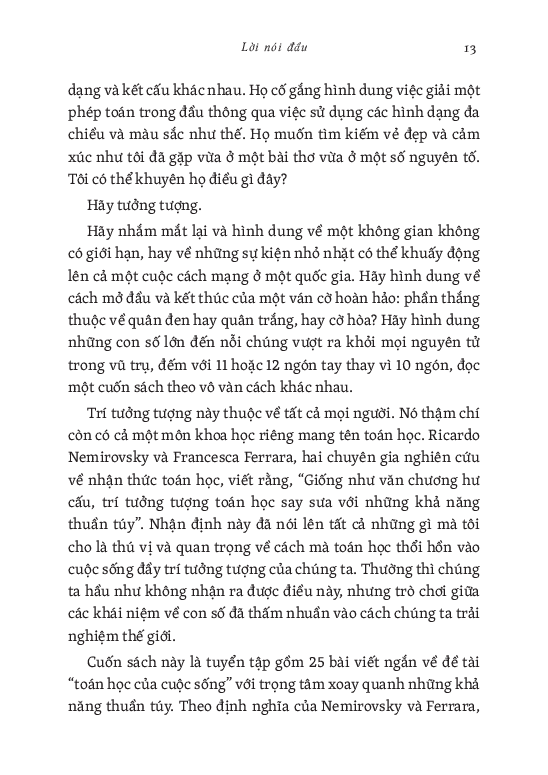 tư duy bằng con số - cuộc sống rực rỡ qua lăng kính toán học
