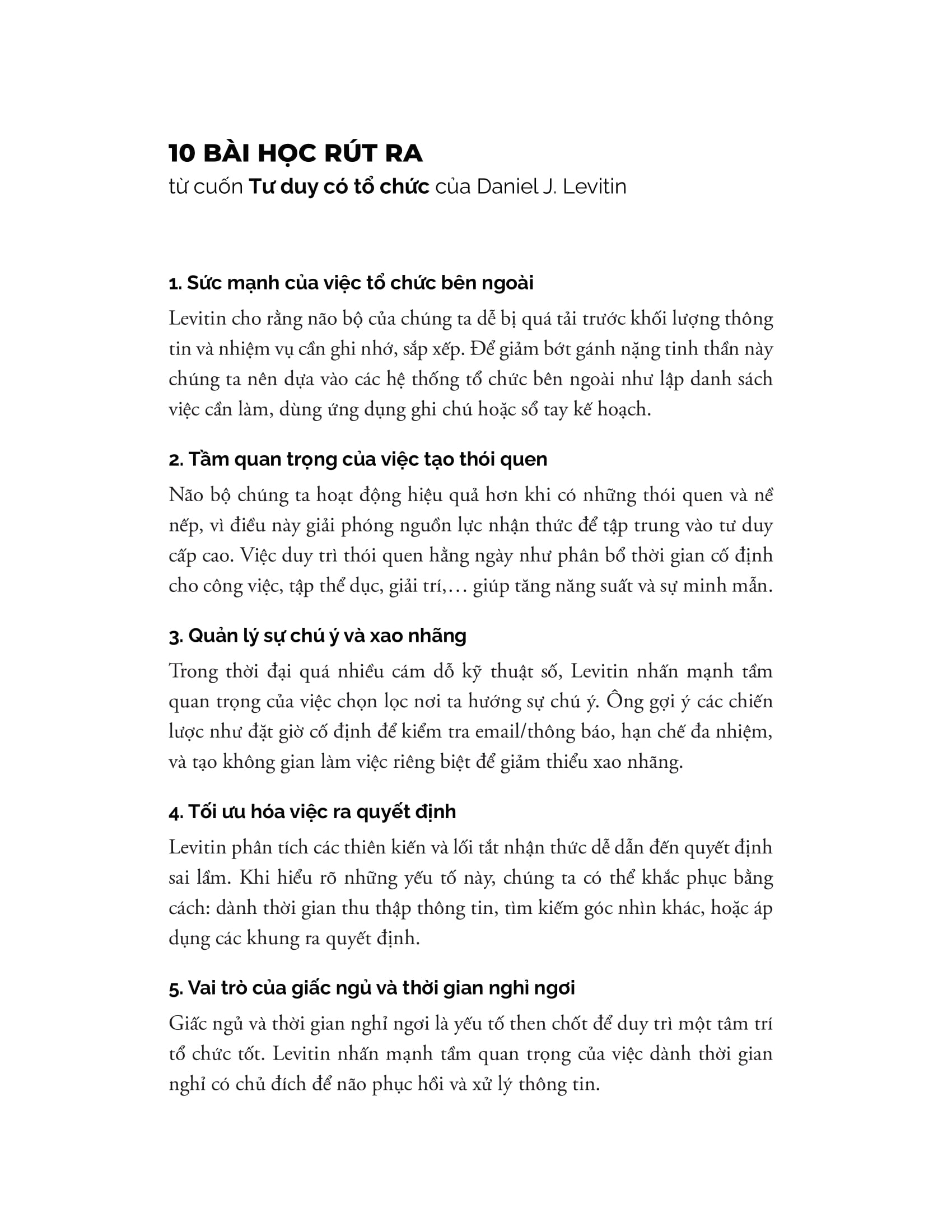 Tu Duy Co To Chuc - Phuong Phap Hieu Qua Trong Dieu Huong Dong Chay Thong Tin