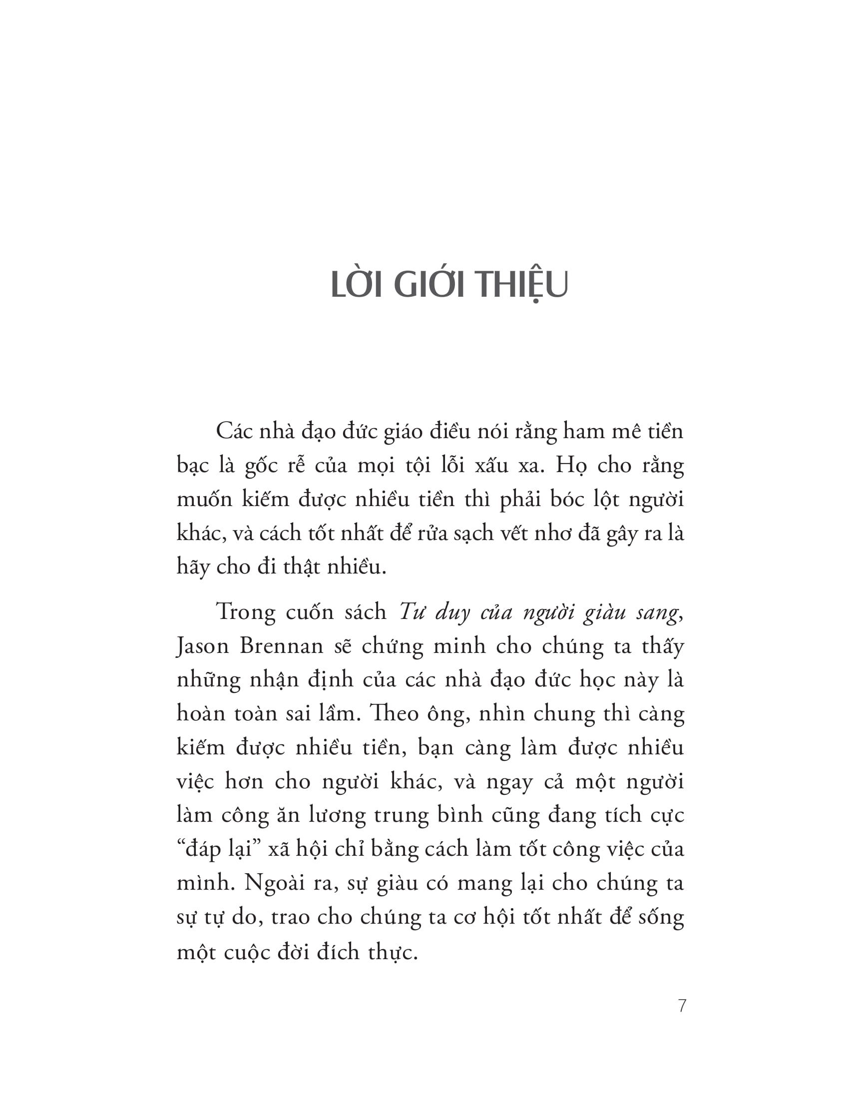 tư duy của người giàu sang