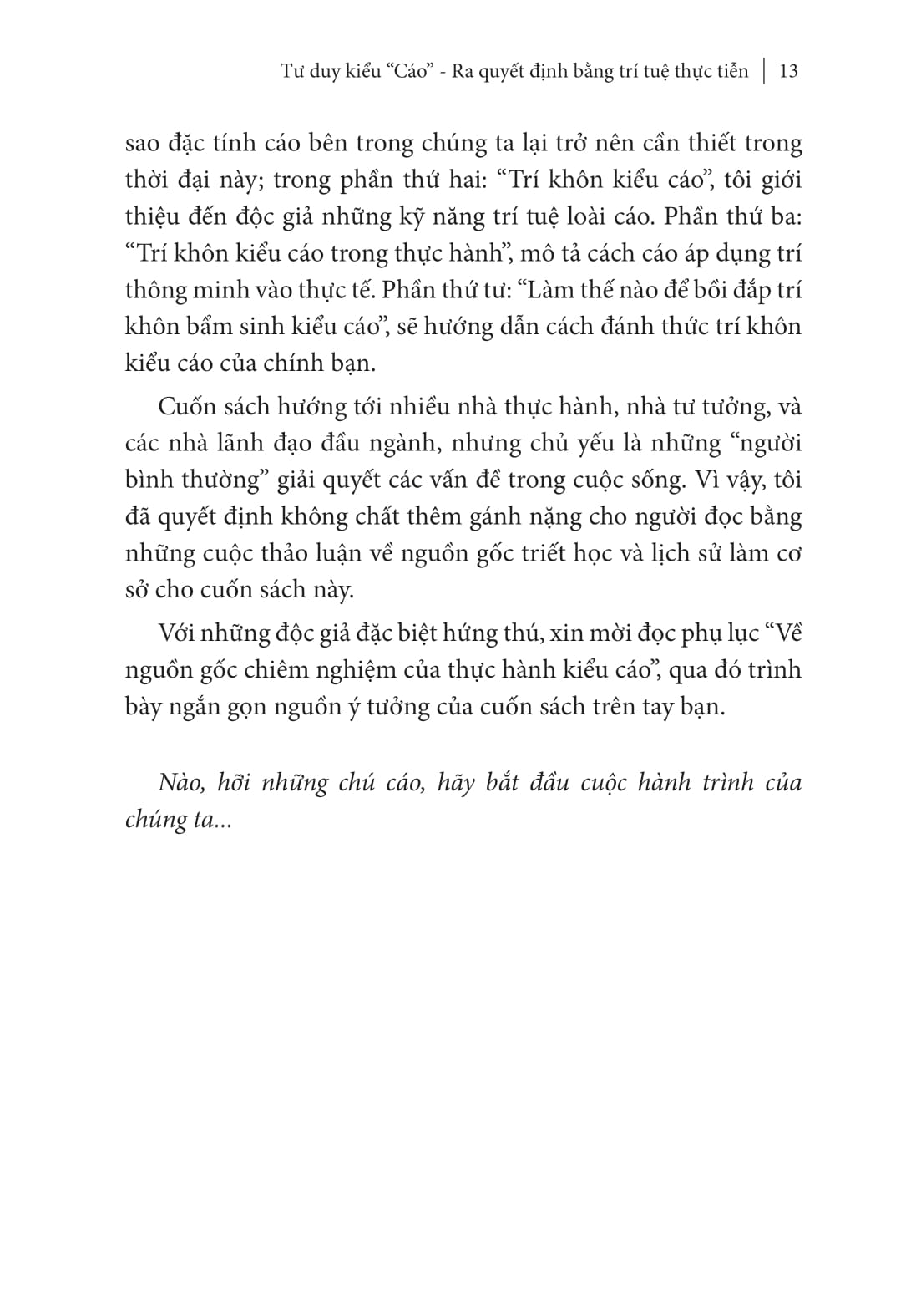 Tư Duy Kiểu “Cáo” - Ra Quyết Định Bằng Trí Tuệ Thực Tiễn