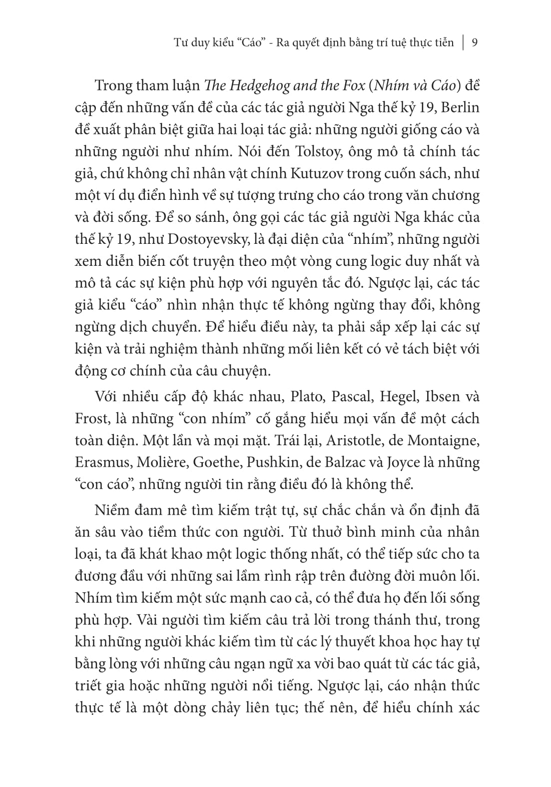 Tư Duy Kiểu “Cáo” - Ra Quyết Định Bằng Trí Tuệ Thực Tiễn