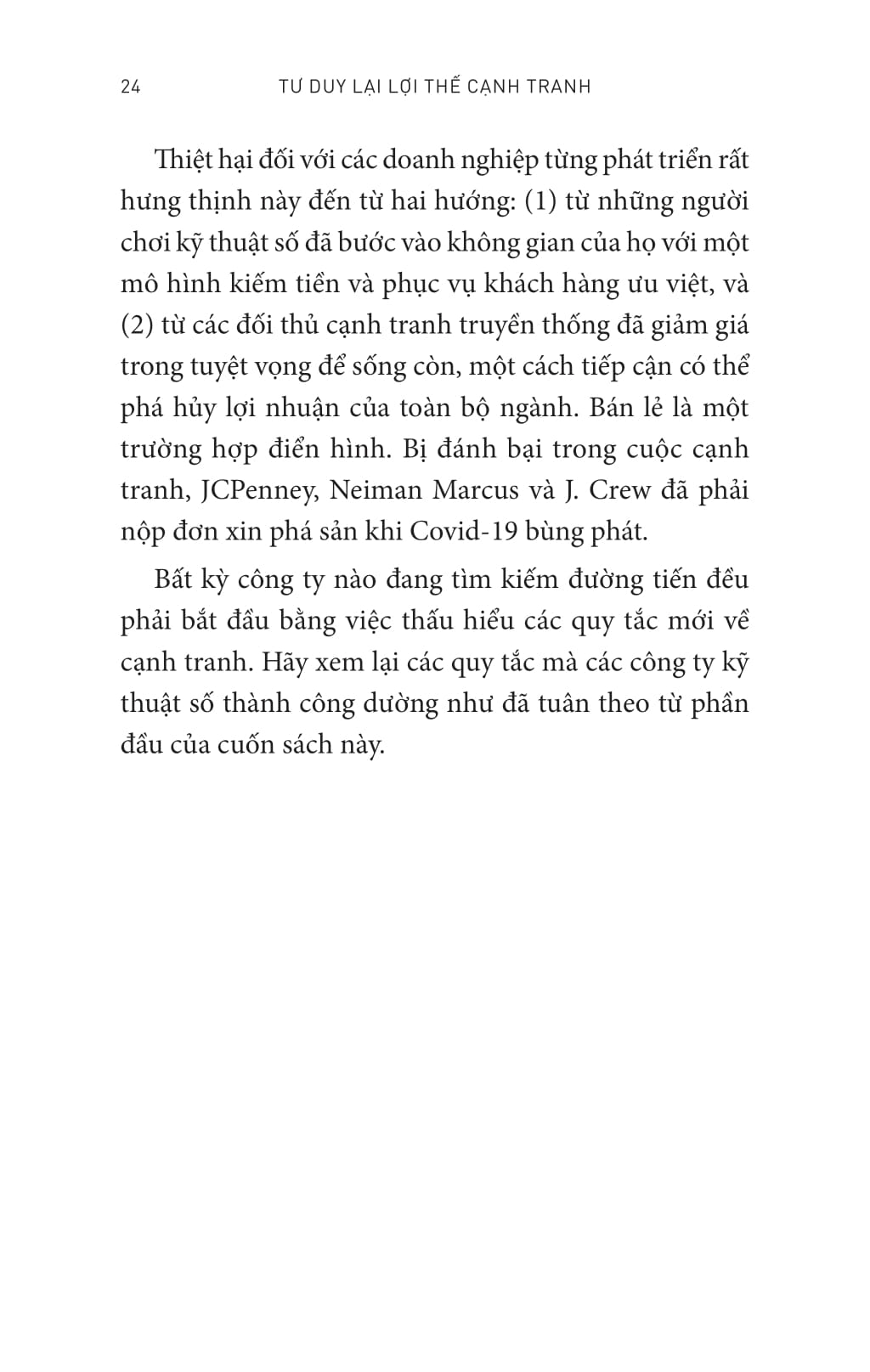 tư duy lại lợi thế cạnh tranh - 6 quy tắc mới cho thời đại số - rethinking competitive advantage: new rules for the digital age