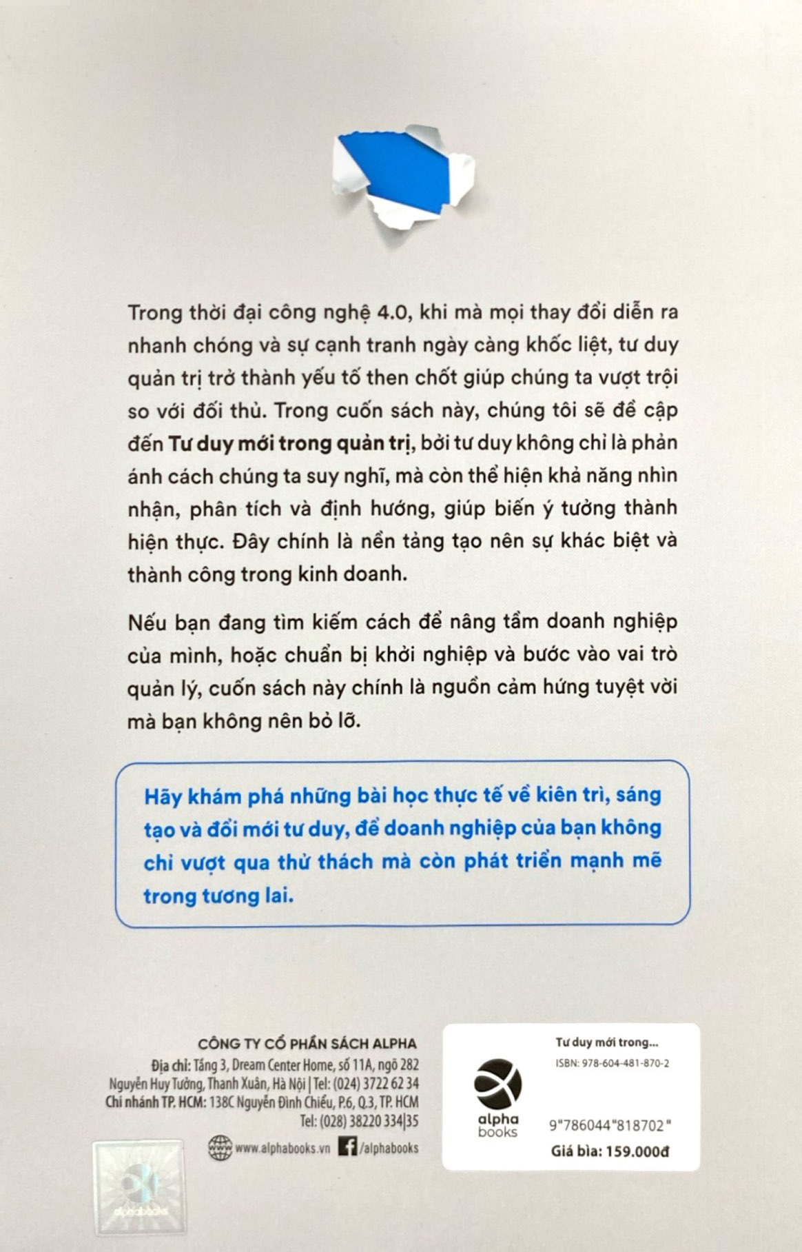 tư duy mới trong quản trị - từ đổi mới đến bứt phá và phát triển bền vững