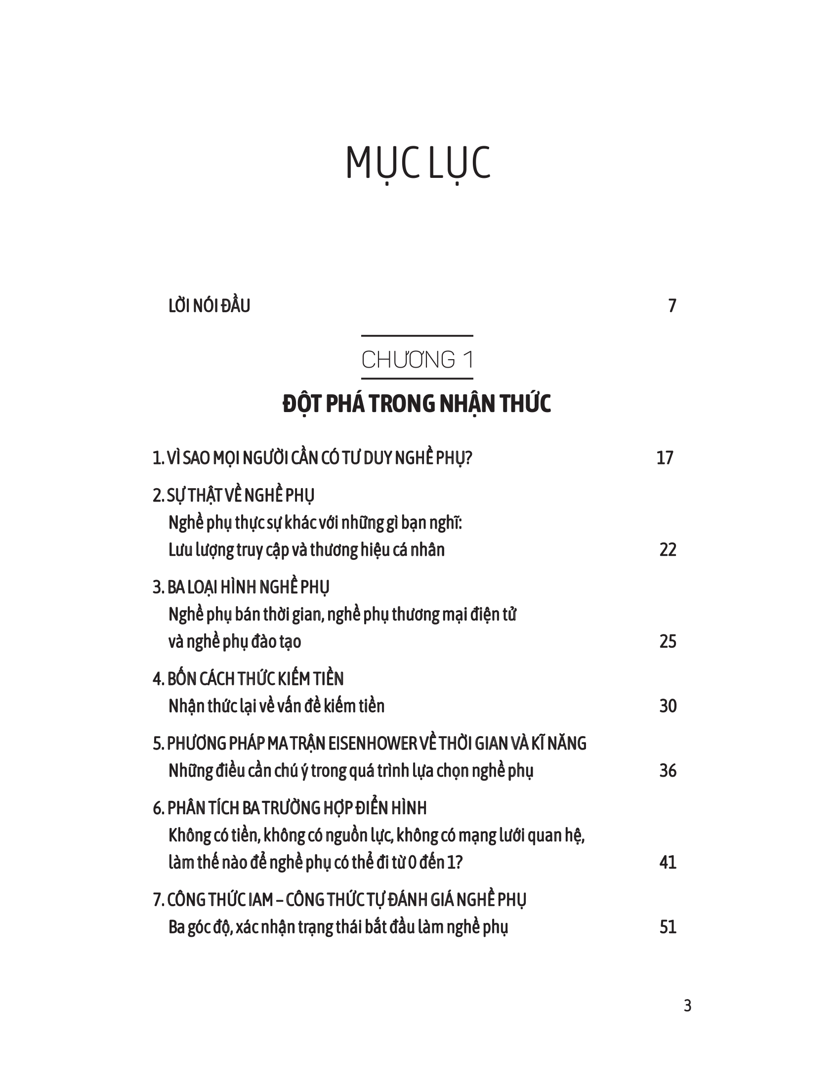 tư duy nghề phụ