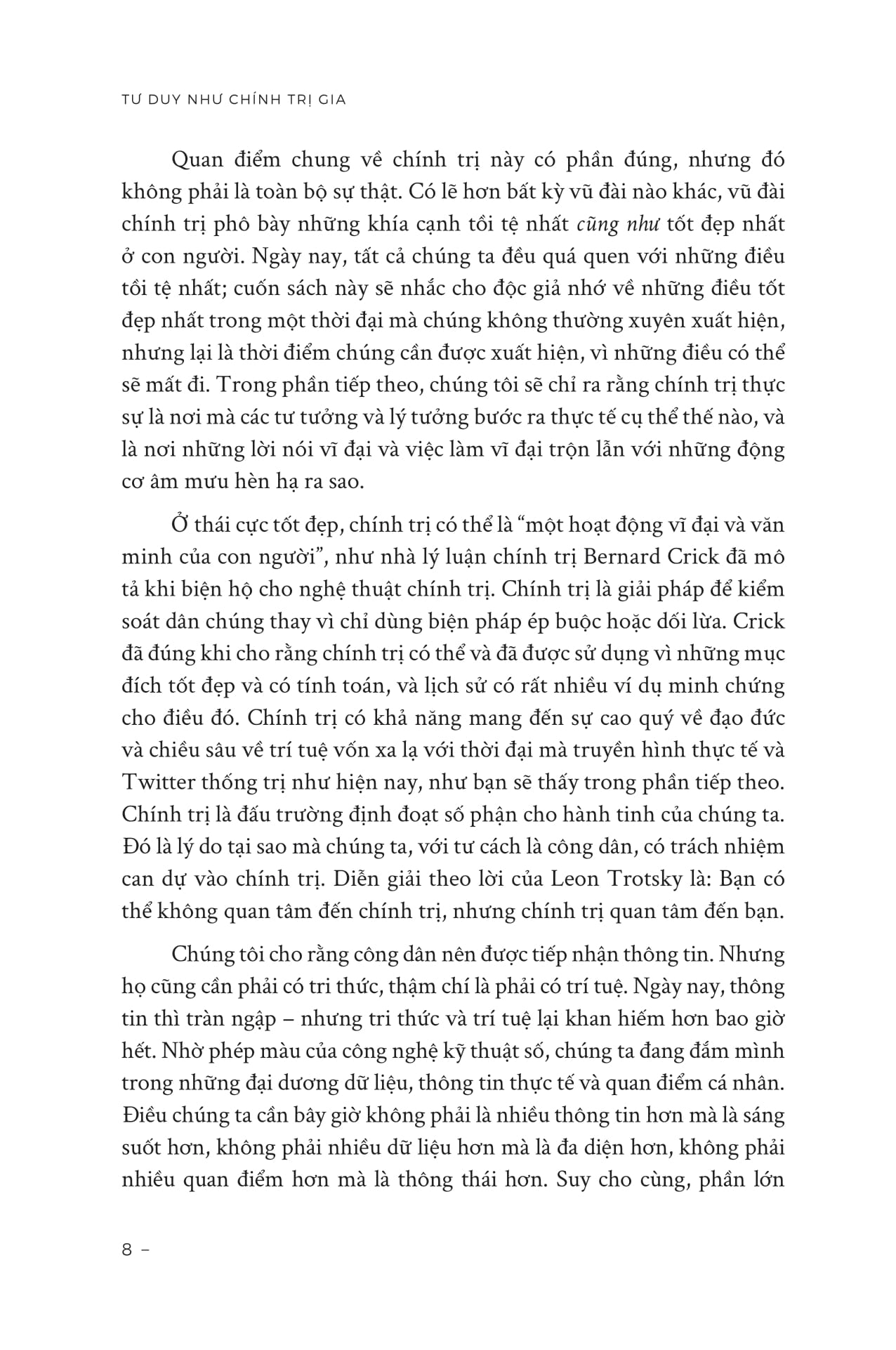 tư duy như chính trị gia