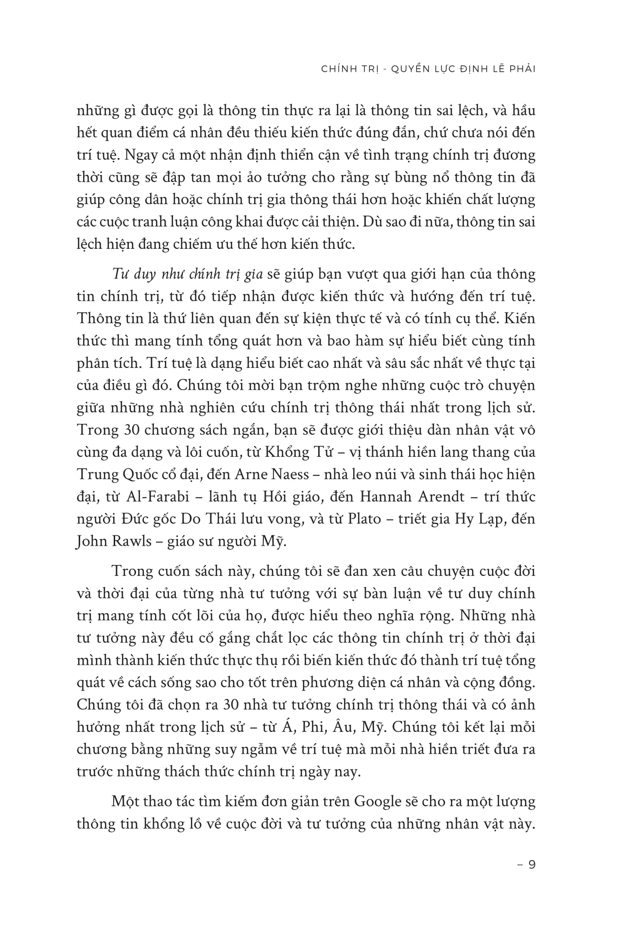 tư duy như chính trị gia