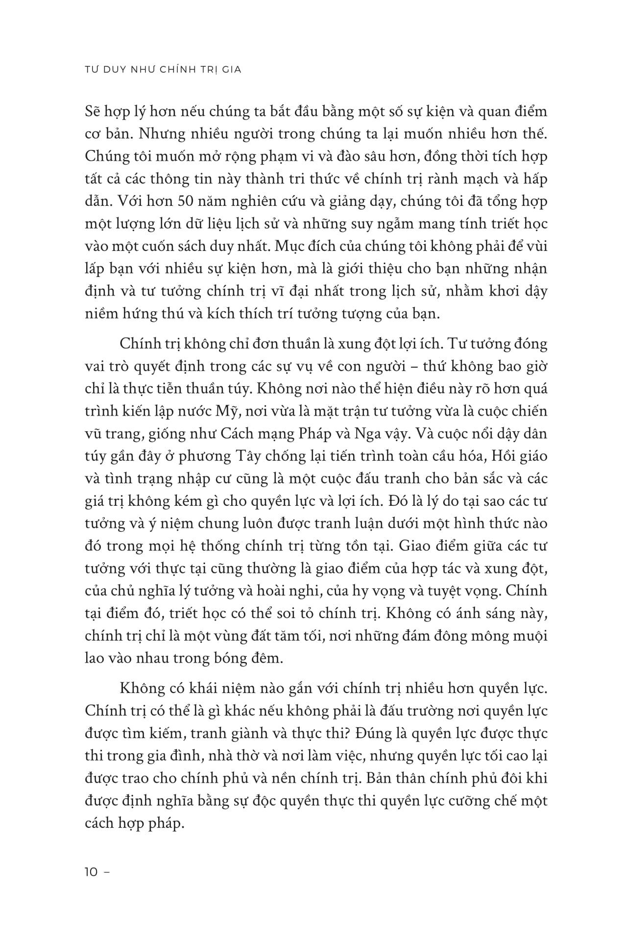 tư duy như chính trị gia