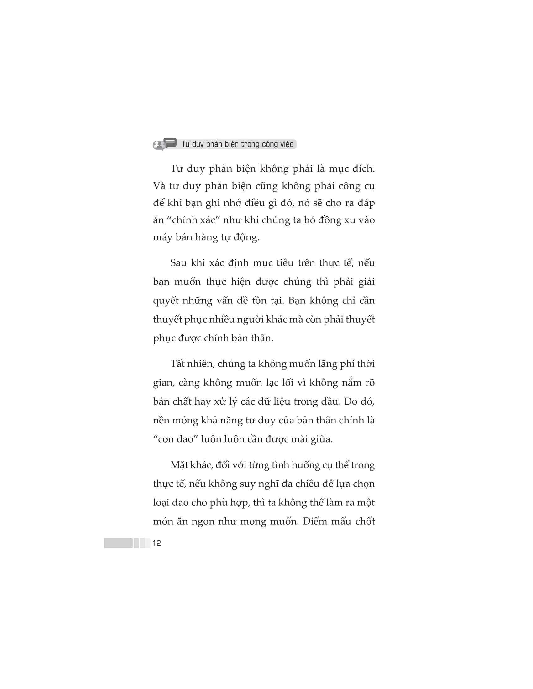 tư duy phản biện trong công việc