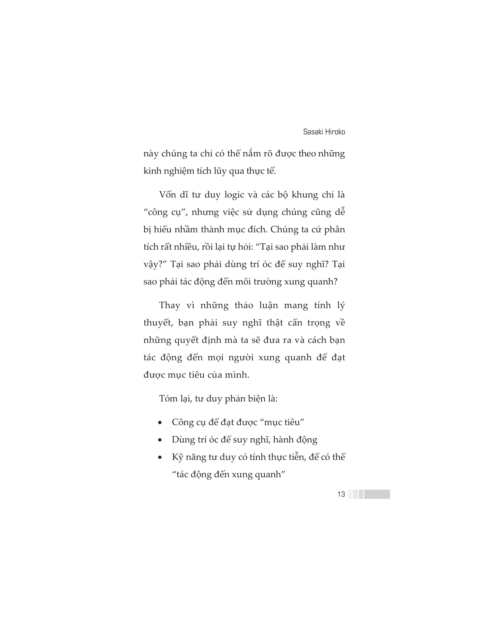 tư duy phản biện trong công việc